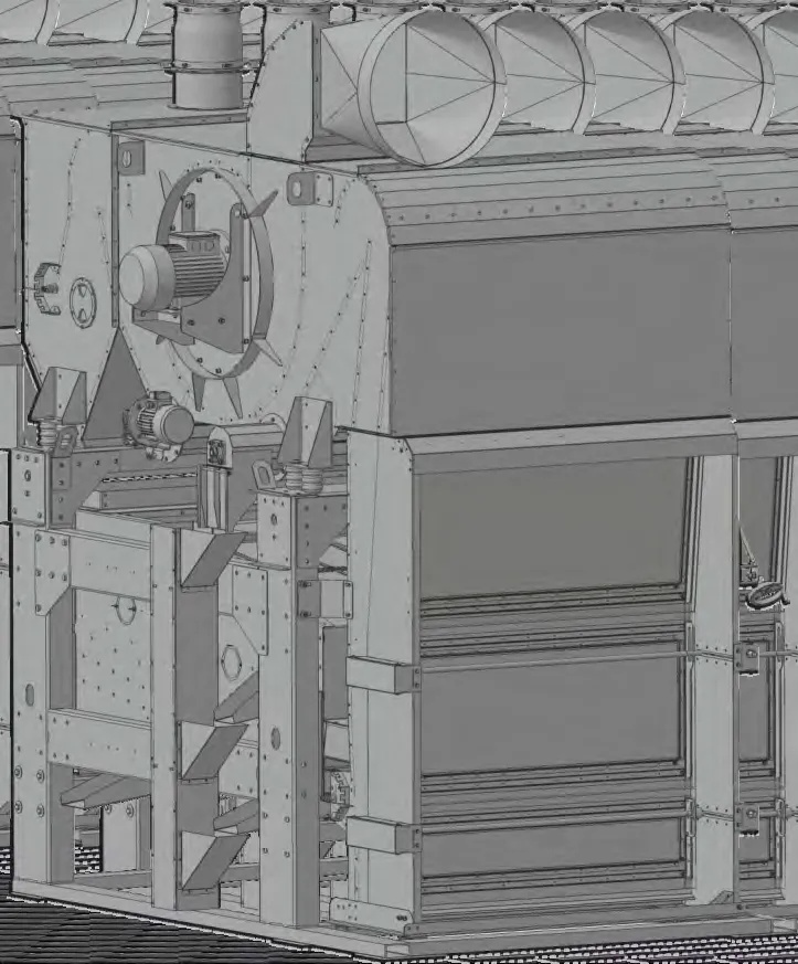 3D-рендер машины первичной очистки МОЗ-2